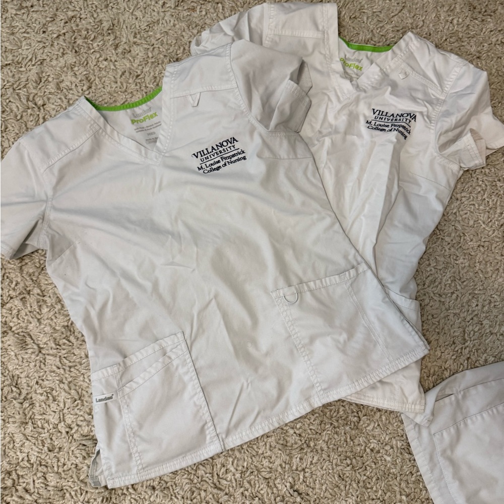 Villanova University White Scrub Tops